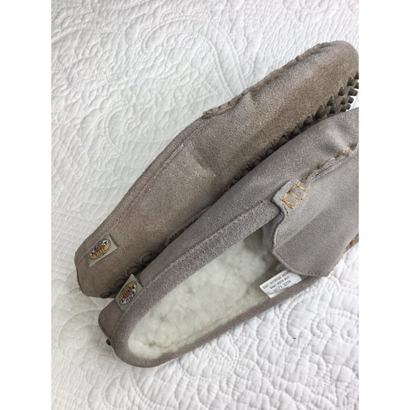 EMU Ridge Mens Beige Cow Suede Shearling Lined Slippers Size US 10 (L) - Picture 6 of 9